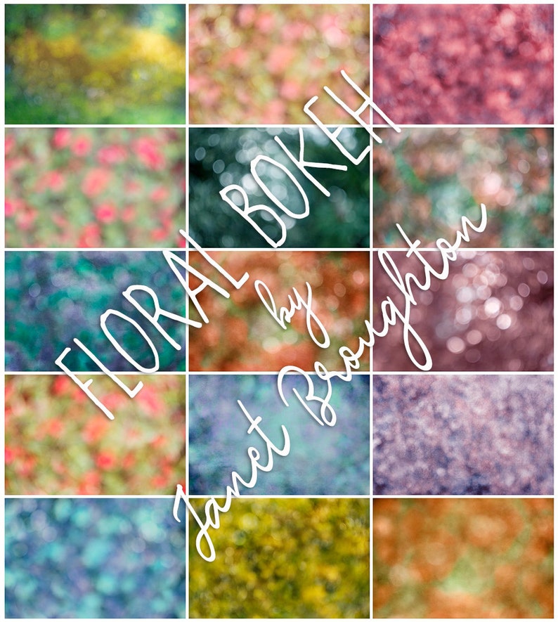 Painterly Fine Art Photoshop Overlays for Photographers The Floral Bokeh Collection of digital textures image 6