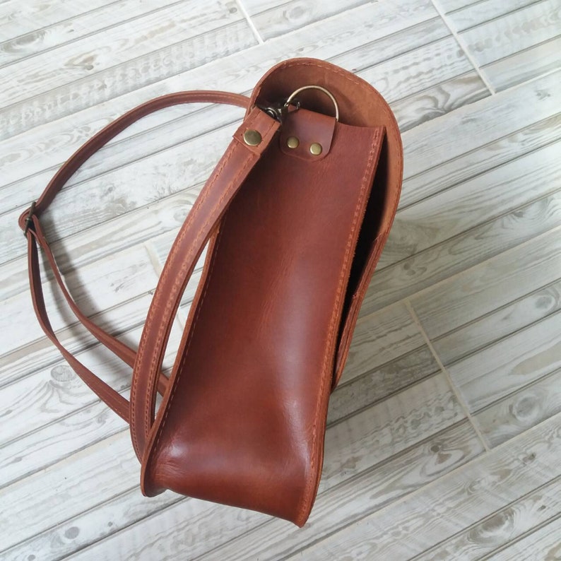 Brown Leather Crossbody Bag Handmade Small Whiskey Leather Etsy