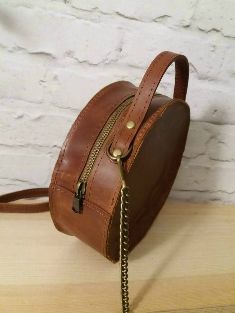 Whiskey Leather Shoulder Bag Leather Crossbody Bag Handmade - Etsy