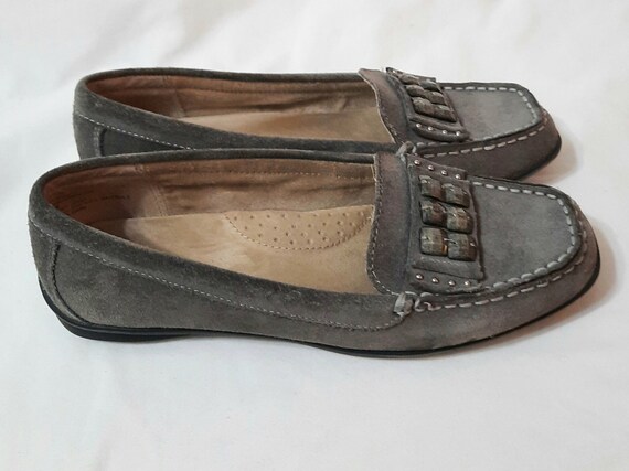 Sz  6.5M\Vintage Women's White Mountain Grey Sued… - image 3