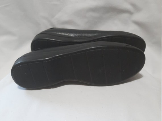 Sz  9.5M\Vintage Women Easy Street Black Flats Lo… - image 6