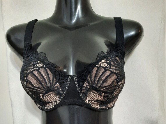 SZ 34DD Vintage Black and Nude Paramour Under Wir… - image 3