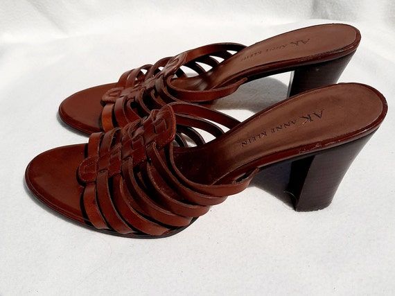 SZ  7M\Vintage Women's\Anne Klein\Dark Tan\Sandal… - image 4