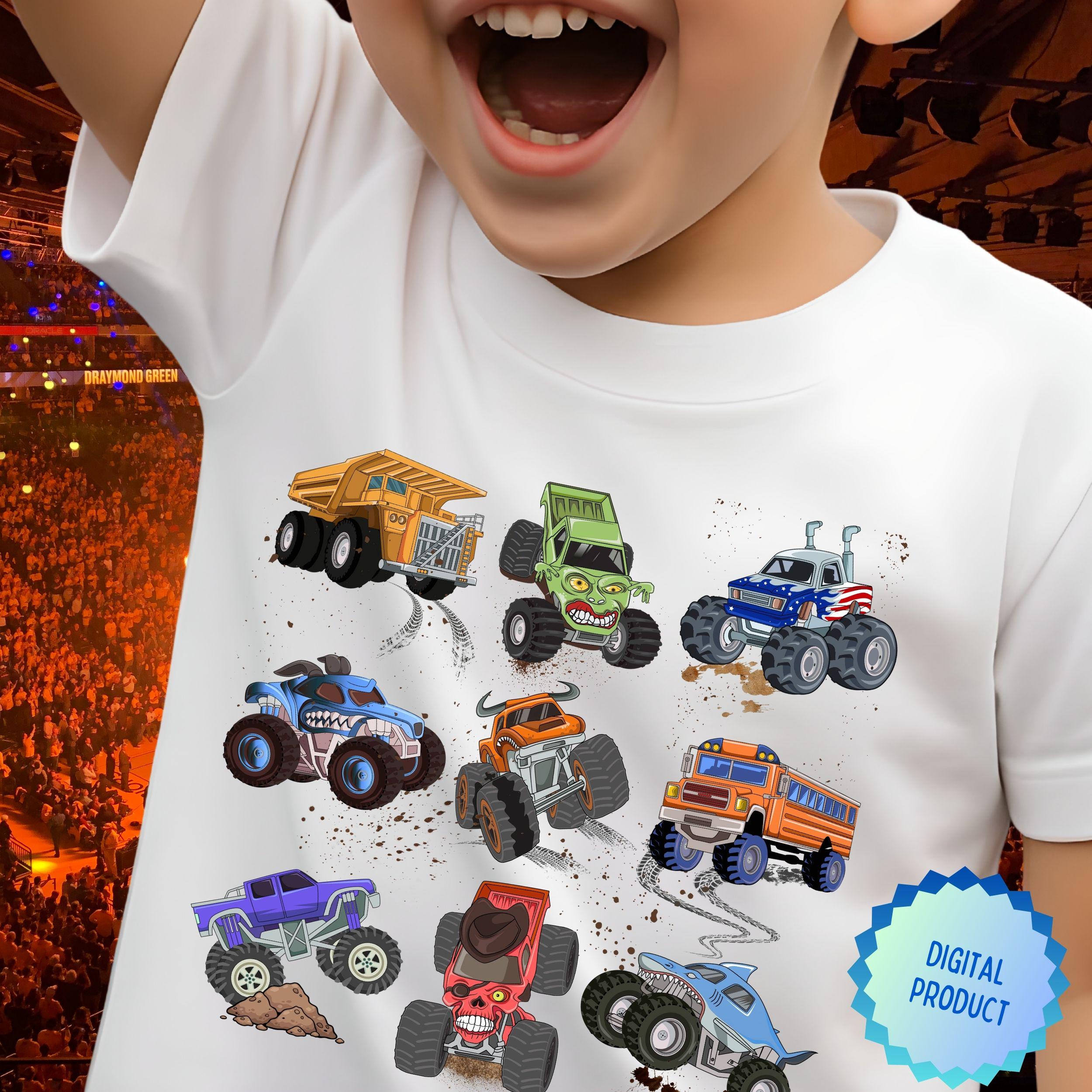 Monster Truck PNG Boy Design Png Monster Jam Birthday Boy Digital