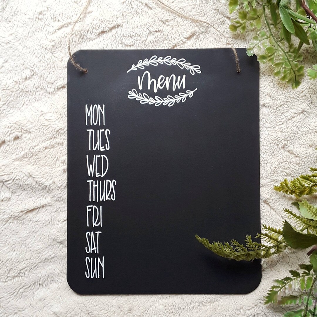 Kitchen Menu Chalkboard | Weekly Menu | Farmhouse Decor | Hand Lettered ...