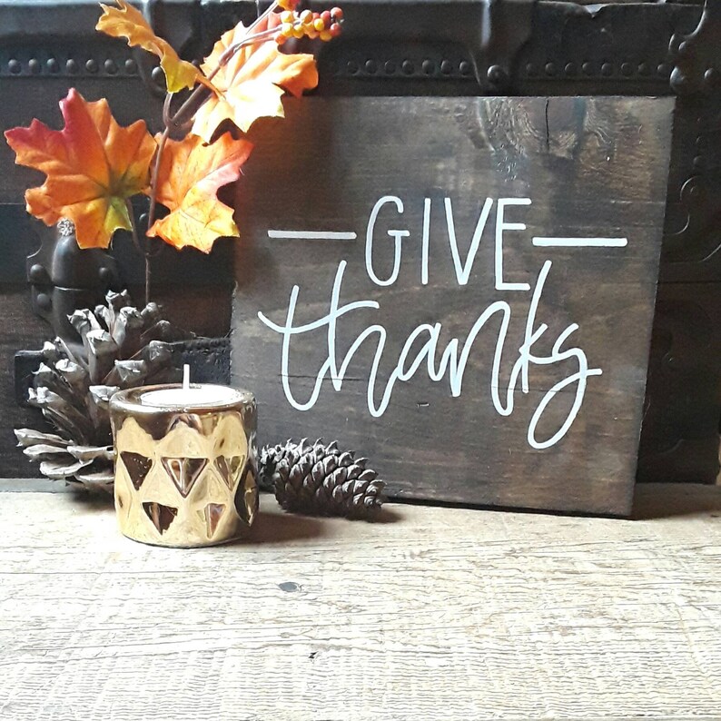 Fall Sign Small Wood Sign Fall Decor Hand Lettered Sign