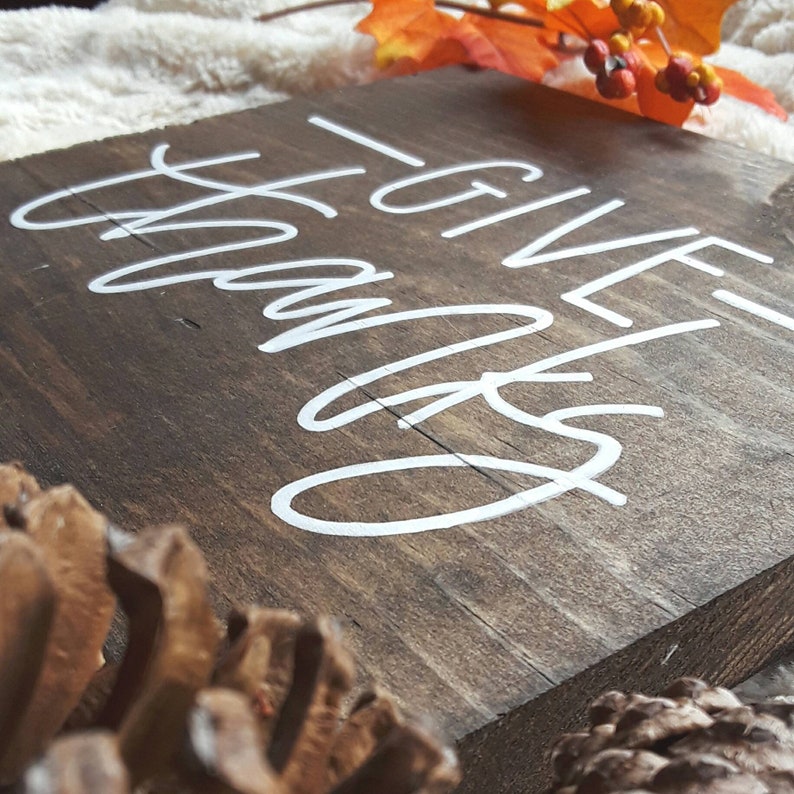 Fall Sign Small Wood Sign Fall Decor Hand Lettered Sign Etsy