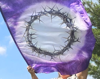 Lord of Lords, Crown of Thorns - Worship Flag, Dance Flag, Praise Flag