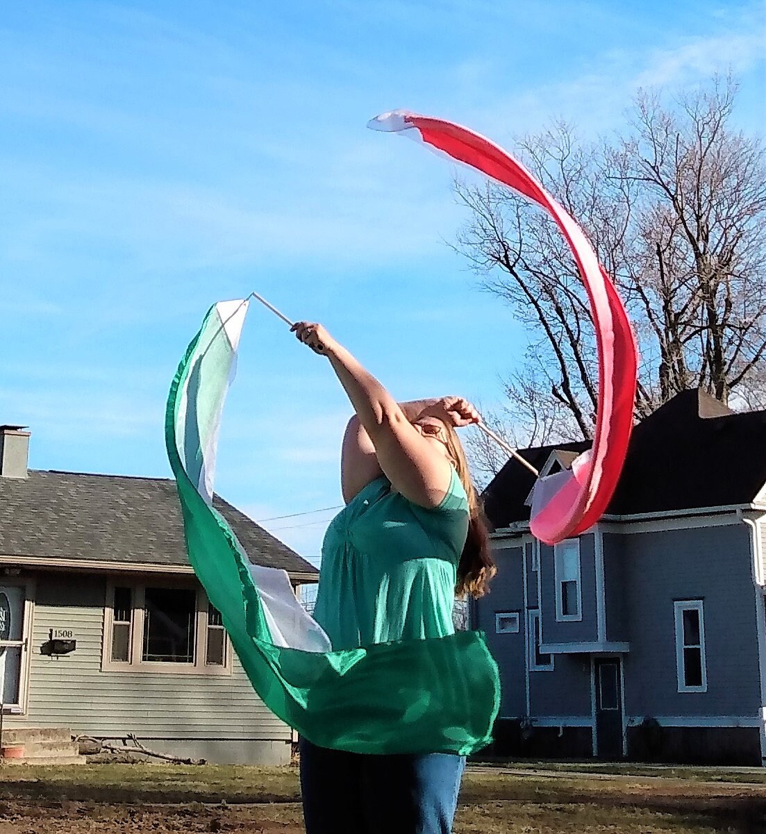 READY TO SHIP Worship Streamers Set of Two, Double Layer, Adult