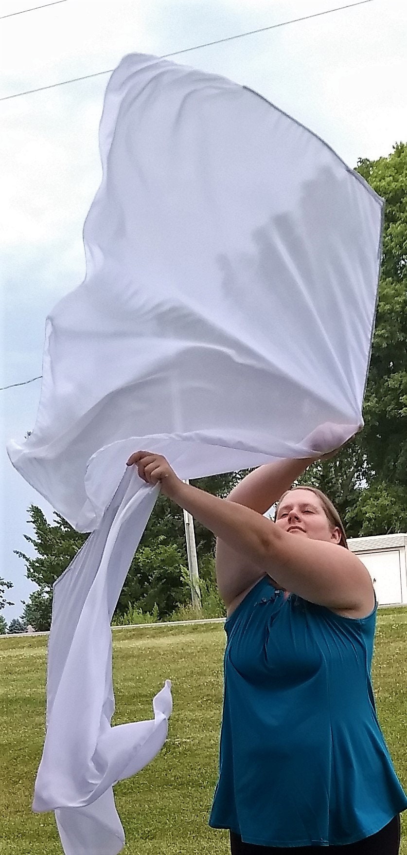 Weighted Worship Swing Flags, Praise Flags, Dance Flags, Set of Two