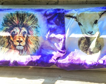 Lion & Lamb Worship Flags - Worship Flags, Dance Flags, Praise Flags