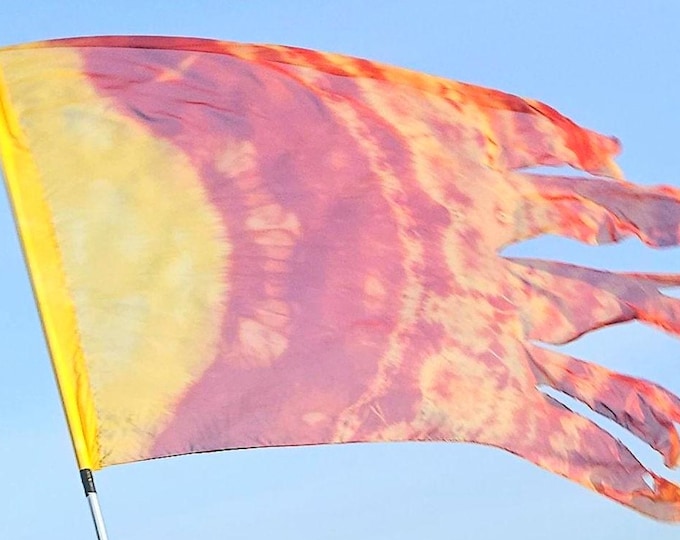 The Fire - Color Guard Hand Dyed Flag - No Pole Included - ONE FLAG