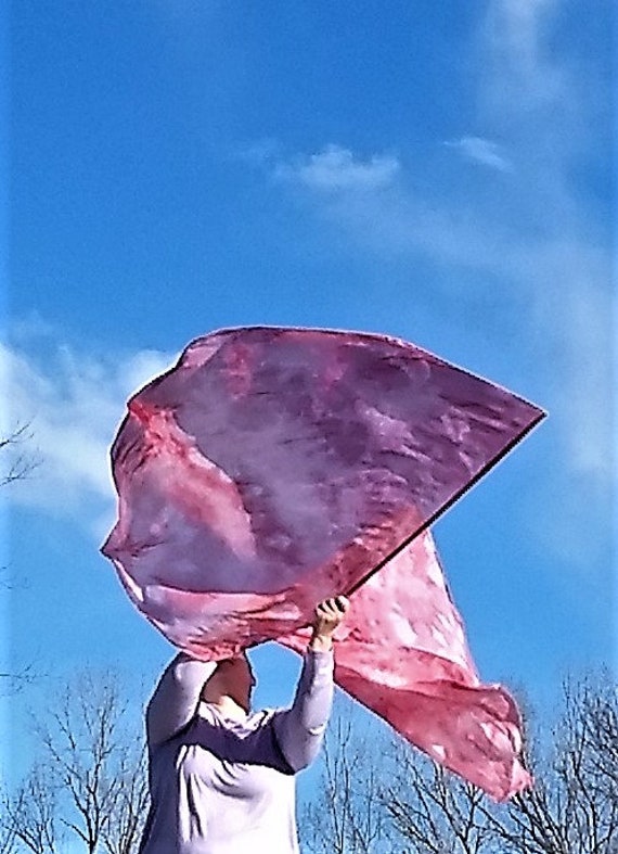 Worship Flags, Dance Flags, Praise Flags, Angel Wings, Swing Flags, Hand Dyed Crimson Waves Worship Flags, Dance Flags, Praise Flags, Angel Wings, Swing Flags, Hand Dyed Crimson Waves