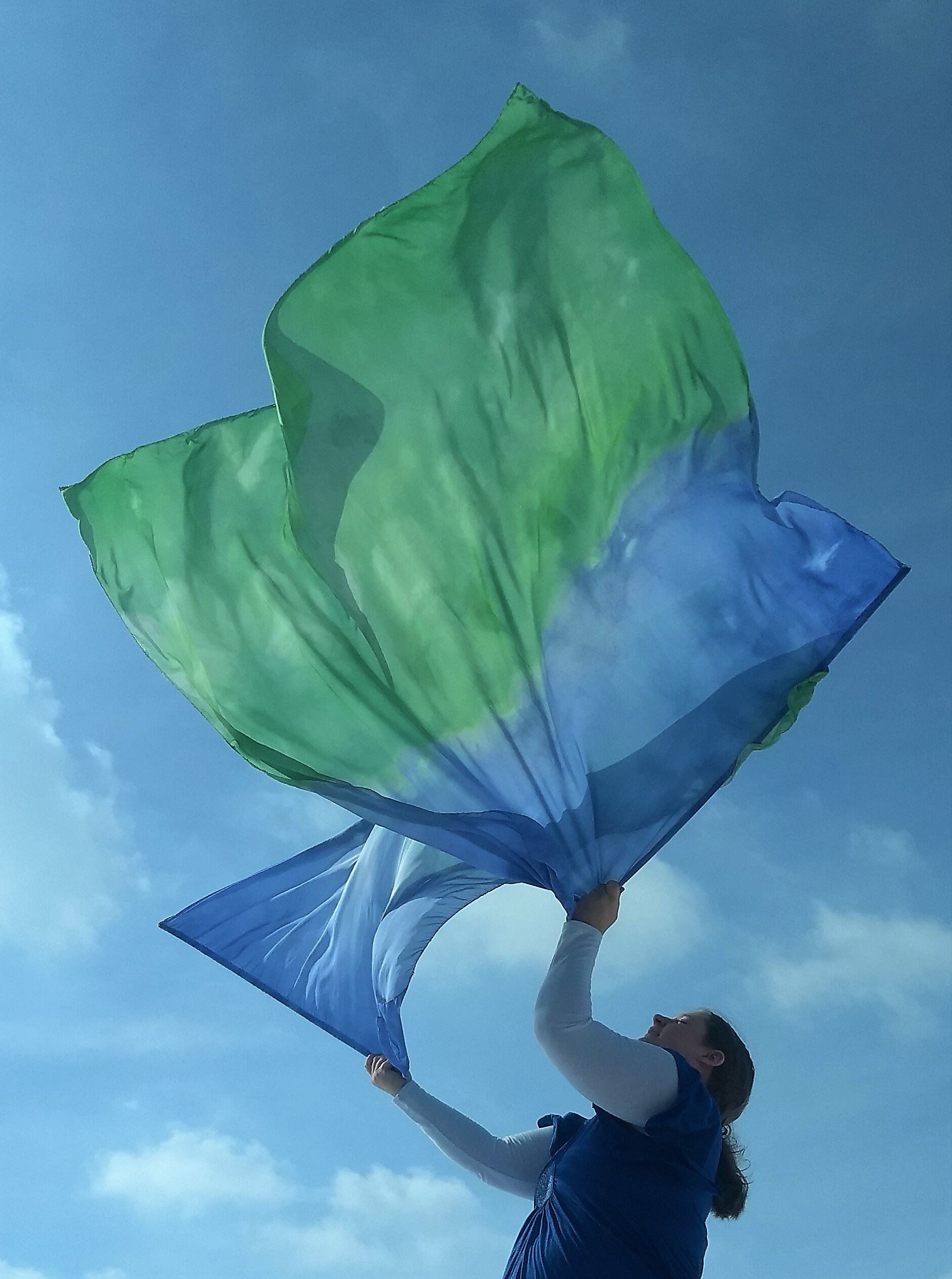 Worship Flags, Set of two, Rectangular, Hand Dyed, Adult Size Replenish