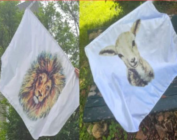 Lion & Lamb Worship Flag Bundle - Worship Flags, Dance Flags, Praise Flags