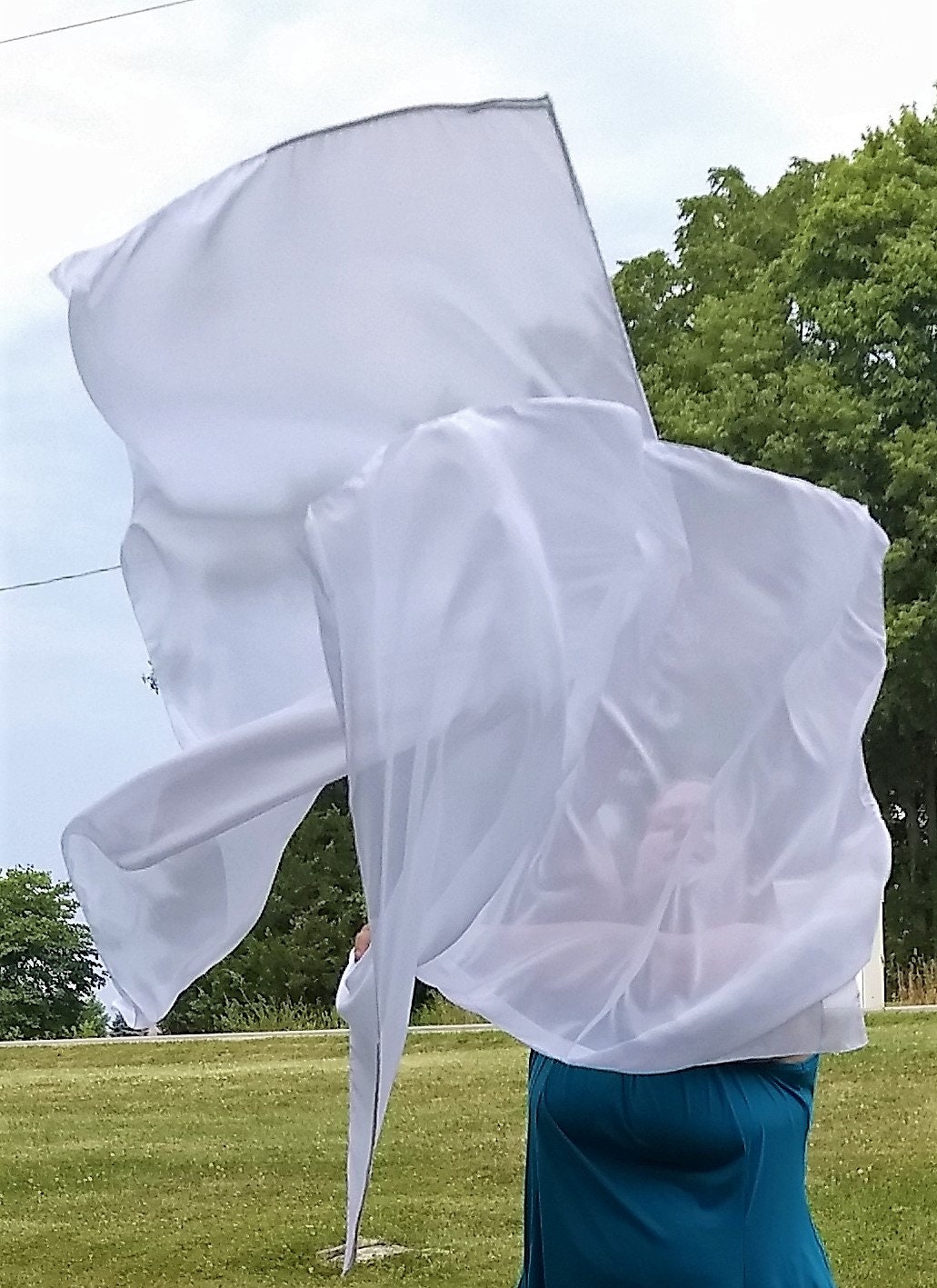 Weighted Worship Swing Flags, Praise Flags, Dance Flags, Set of Two