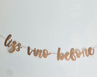 Custom Banner, Personalized Banner, Gold Banner, Name Banner, Script Letters, Custom Garland, Gold Golden, Kraft Banner, Custom Paper sign