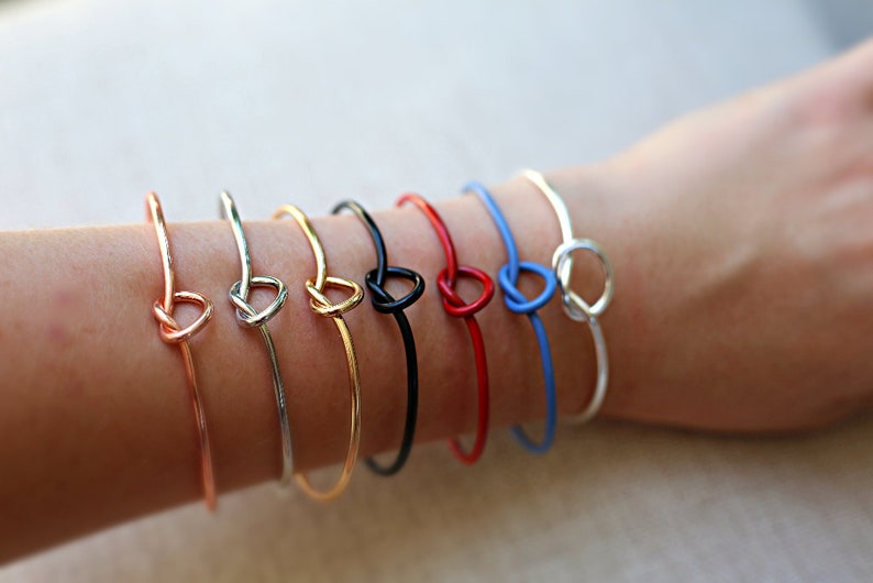multiple sets of bridesmaid bracelet bridesmaid proposal Thank you for helping us tie the knot knot bracelet tie the knot gold