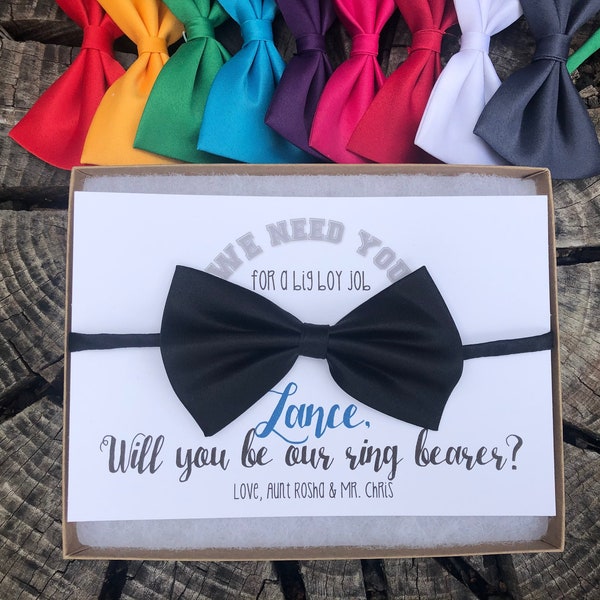 Will you be my Ring Bearer gift, bow tie, I couldn’t tie the knot without you, ring security, tie the knot personalized custom