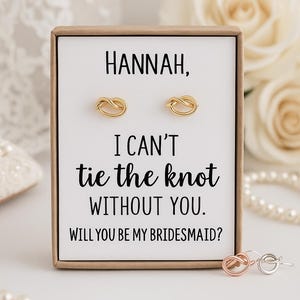 Proposta di matrimonio personalizzata per la damigella d'onore, non posso sposarmi senza di te. Oro, oro rosa, sposati, vuoi essere la mia damigella d'onore?