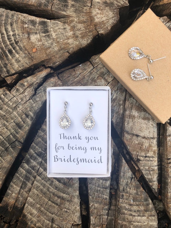 Thank You For Being My Bridesmaid Earrings 2024 www.alhudapk