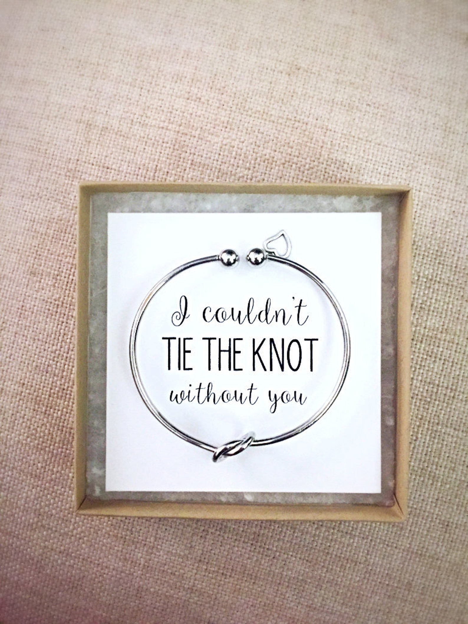 I Couldnt Tie the Knot Without You Bridesmaid Proposal Etsy
