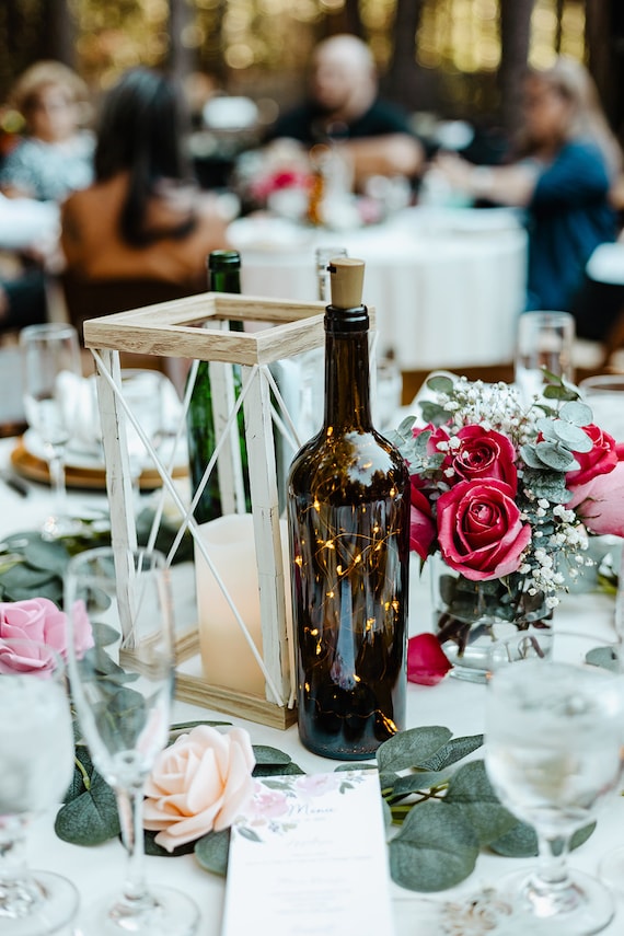 Wedding Table Numbers Centerpiece, Light up Wine Bottle- Cork Lights, Wine  Bottle Table Numbers, Fairy Light Table Numbers - Etsy Israel