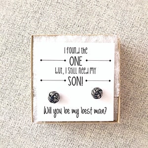 I still need my son, best man proposal, proposal, groomsmen proposal, groomsmen gift, thank you, tie the knot, remarry