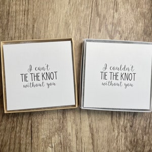 I couldnt tie the knot without you, bridesmaid proposal, kraft jewelry box, tie the knot, bracelet card, knot bracelet, bracelet card zdjęcie 5