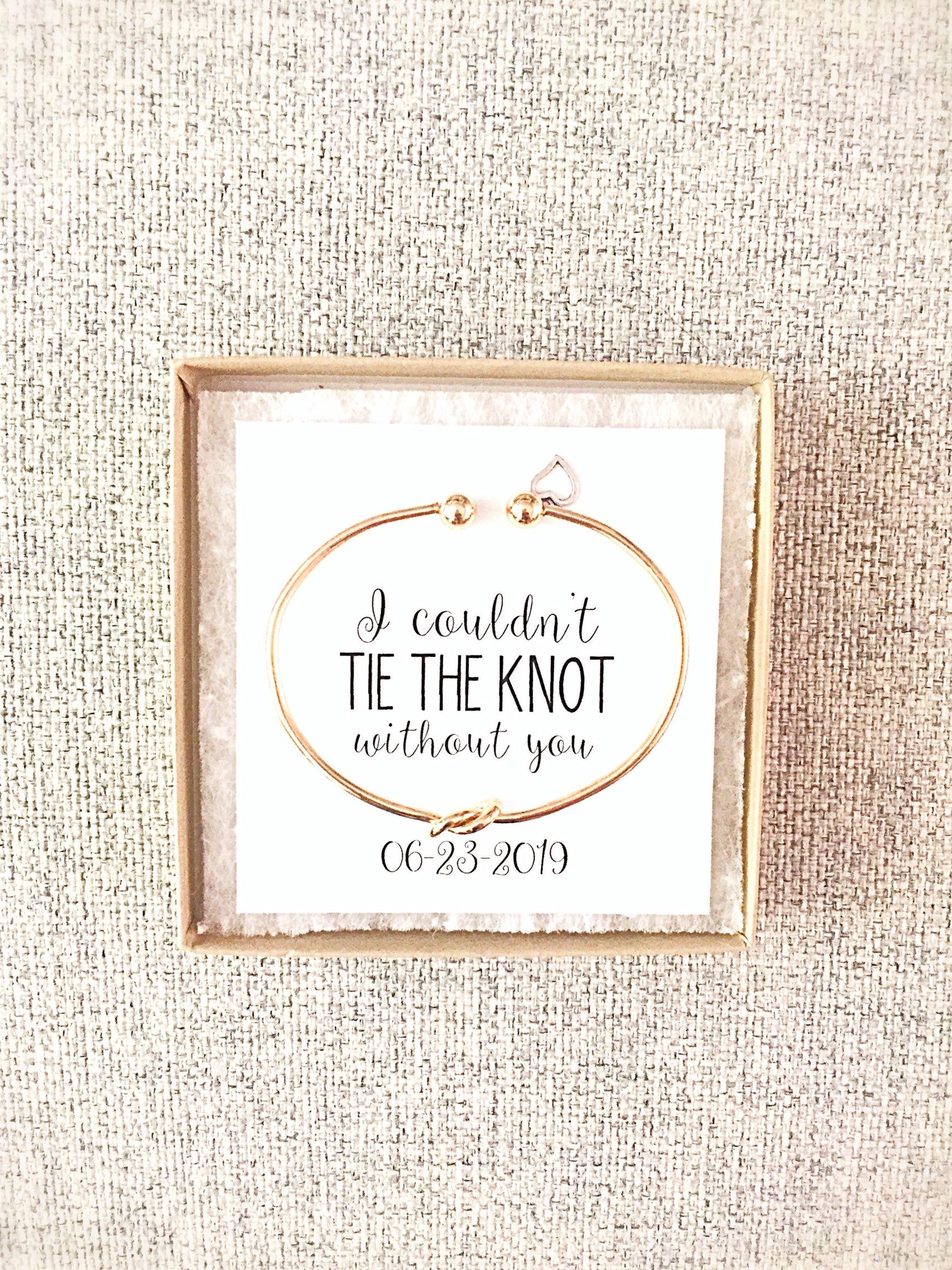 i couldn t tie the knot without you bracelet