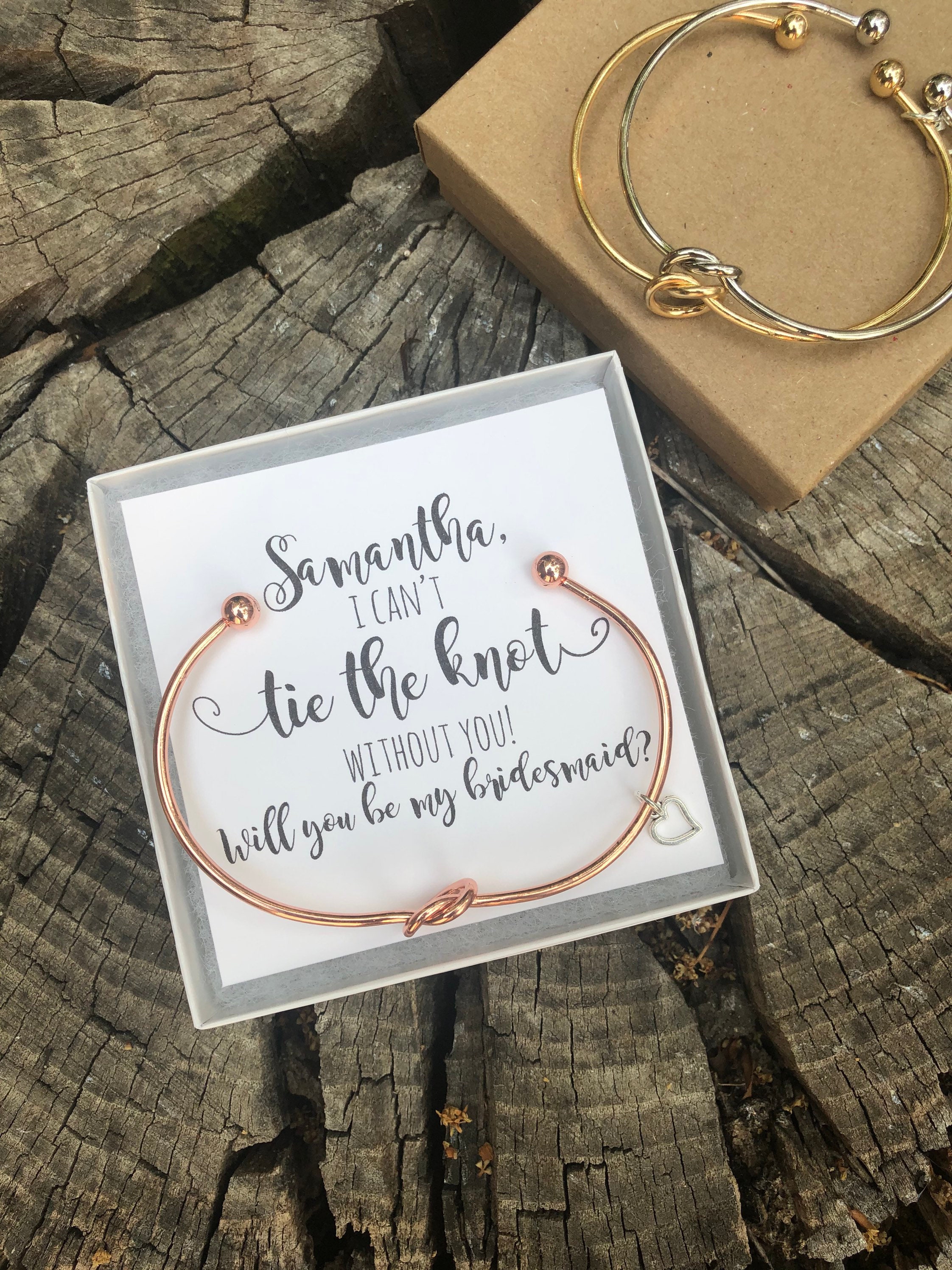 Custom I Can't Tie the Knot Without You Bridesmaid - Etsy