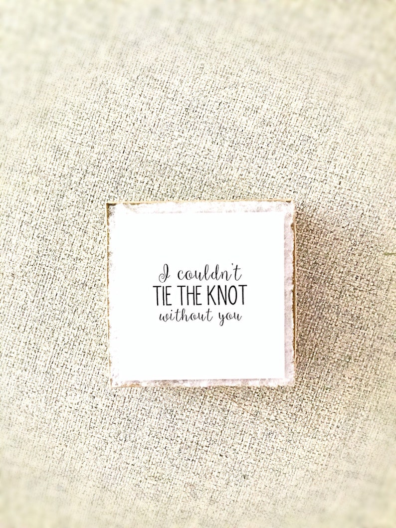 I couldnt tie the knot without you, bridesmaid proposal, kraft jewelry box, tie the knot, bracelet card, knot bracelet, bracelet card zdjęcie 4