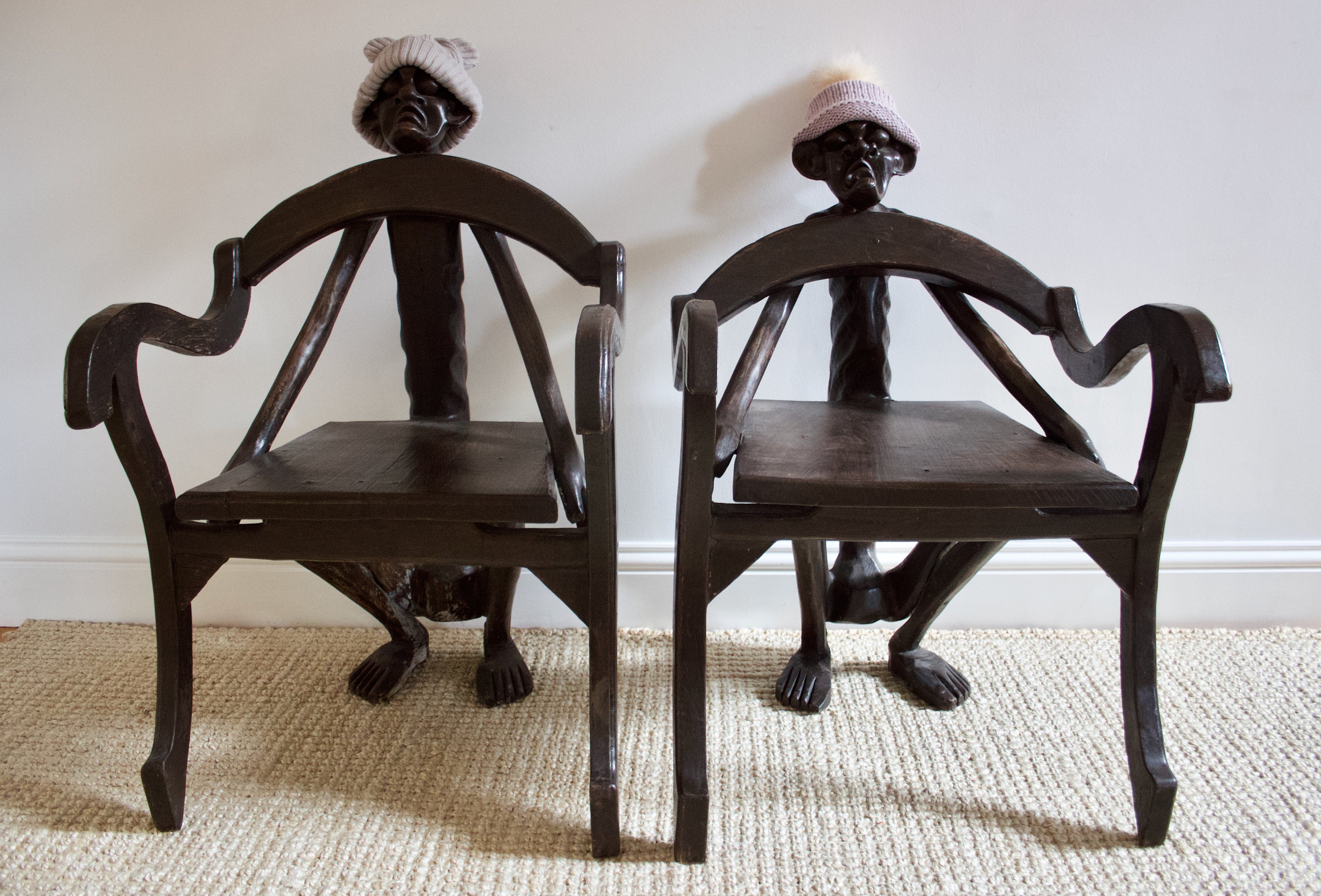 African Chairs Vintage hand carved Etsy