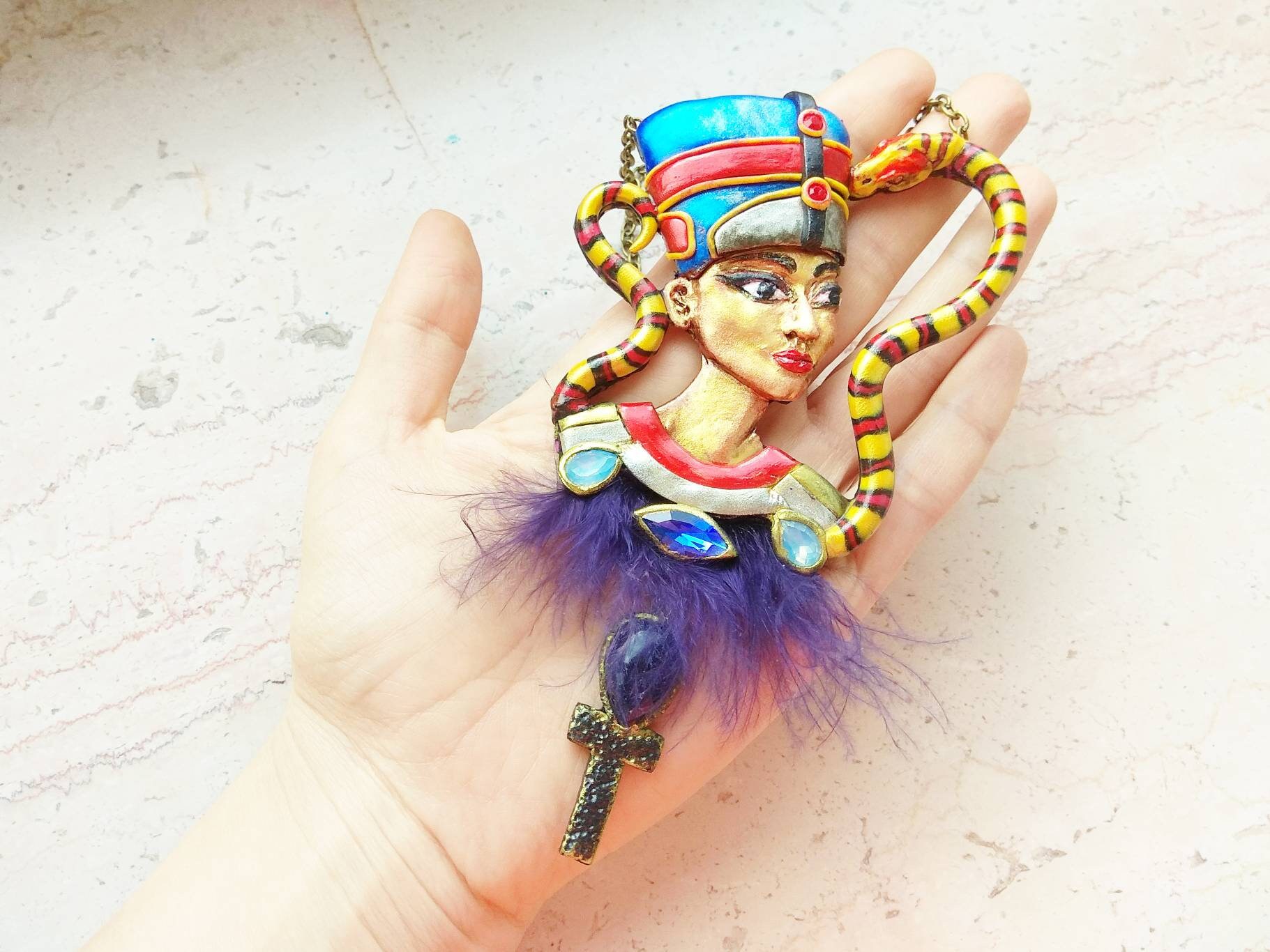 Nefertiti Egypt necklace symbol myths Goddess pendant | Etsy