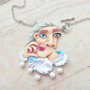 Pablo Picasso jewely face necklace surrealism