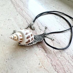 Snail necklace Slug pendant pet achatine