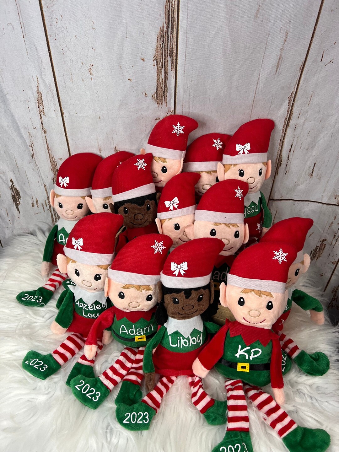 Personalized Christmas Elf- Plush Elf With Name and Year- Keepsake - Etsy