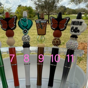 Make Up Beaded Pen,  Cosmetics Beaded Pen, Compact Pen, Nail Polish Pen, You Are Enough Pen, Lipstick Pen, Pen, Pens