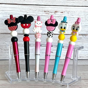 Character Beaded Pen, Mouse Beaded Pen, Aloha Alien Pen, Duck Beaded Pen, Cat Beaded Pen, Beaded Pen, Pen