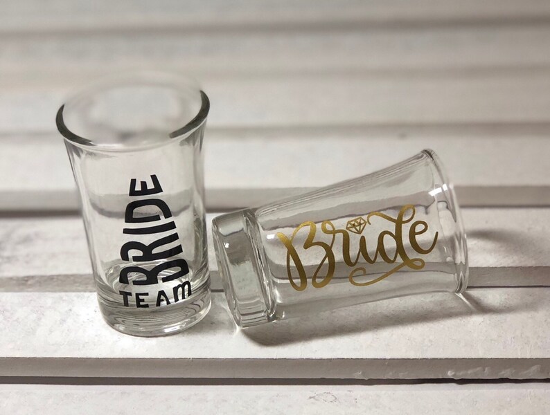 Bridal Party Shot Glasses, Personalized Shot Glass, Bachelorette Party