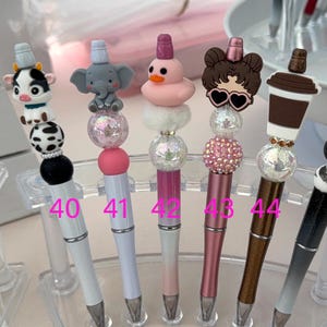 Make Up Beaded Pen,  Cosmetics Beaded Pen, Compact Pen, Nail Polish Pen, You Are Enough Pen, Lipstick Pen, Pen, Pens