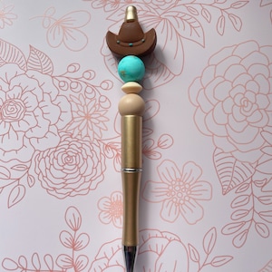 Cowgirl Beaded Pen, Cowboy Pen, Cowgirl Pen, Western Beaded Pen, Beaded Pen, Har Pen, Pen