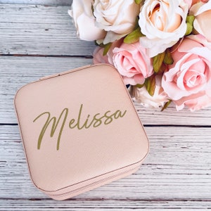 Personalized Jewelry Box, Custom Jewelry Box, Jewelry Travel Box,  Jewelry Box, Bridesmaid Jewelry Box, Jewelry Box Gift, Ring Box