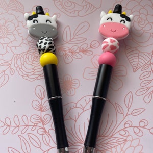 Cow Beaded Pen, Cow Pen, Highland Cow Beaded Pen, Beaded Pen, Pen