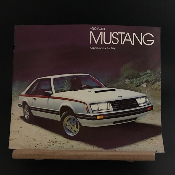 1980 Ford Mustang Sales Brochure, Dealership brochure, 80s Sports Car Advertisement, Mustang Cobra, Mustang Gaia, Mustang Specs