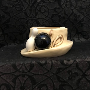 Vintage 60s Bowling Hat with Ball and Pin Ashtray, Japan Ceramics