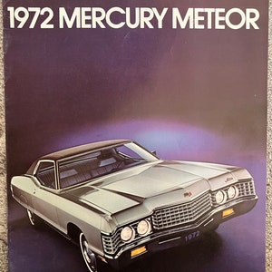 1972 Mercury Meteor Sales Brochure, Rideau, Rideau 500, Montcalm, Ford,  Dealership brochure, 70s Classic Car Advertisement