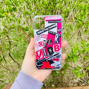 Boys Are Dumb Pink & Black Collage Phone Case Insert