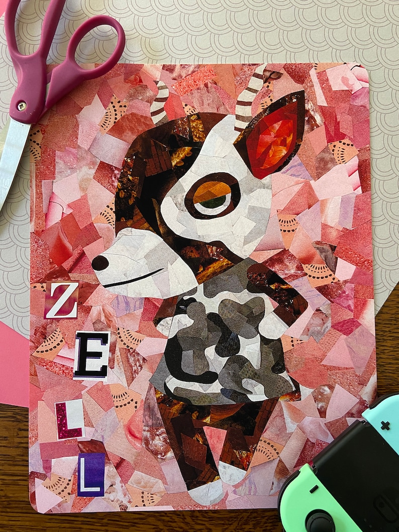 Animal Crossing Zell Collage Art Print Etsy
