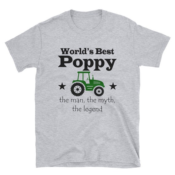 World S Best Poppy Tractor Gift Grandpa Grandy Dad Father S Day Grandparents Day John Deere Farmer Pa